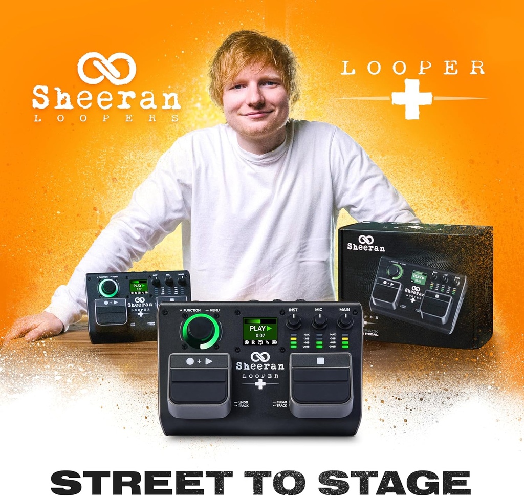 Sheeran Looper + Stereo Looping Pedal with Encoder, Record/Play