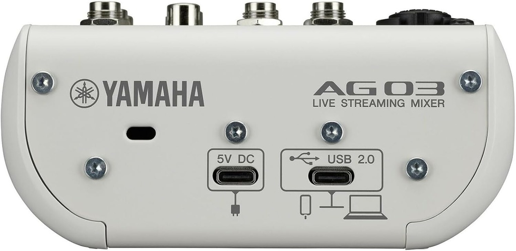 Yamaha AG03MK2 White 3-Channel Live Streaming Mixer