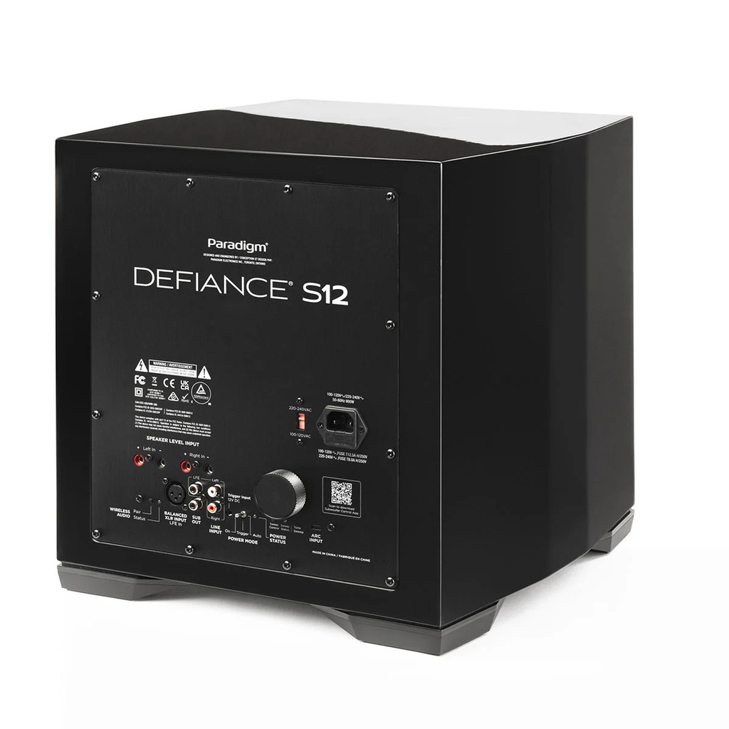 Paradigm Defiance S12 12” Subwoofer - 800W Continuous (1200W Peak)