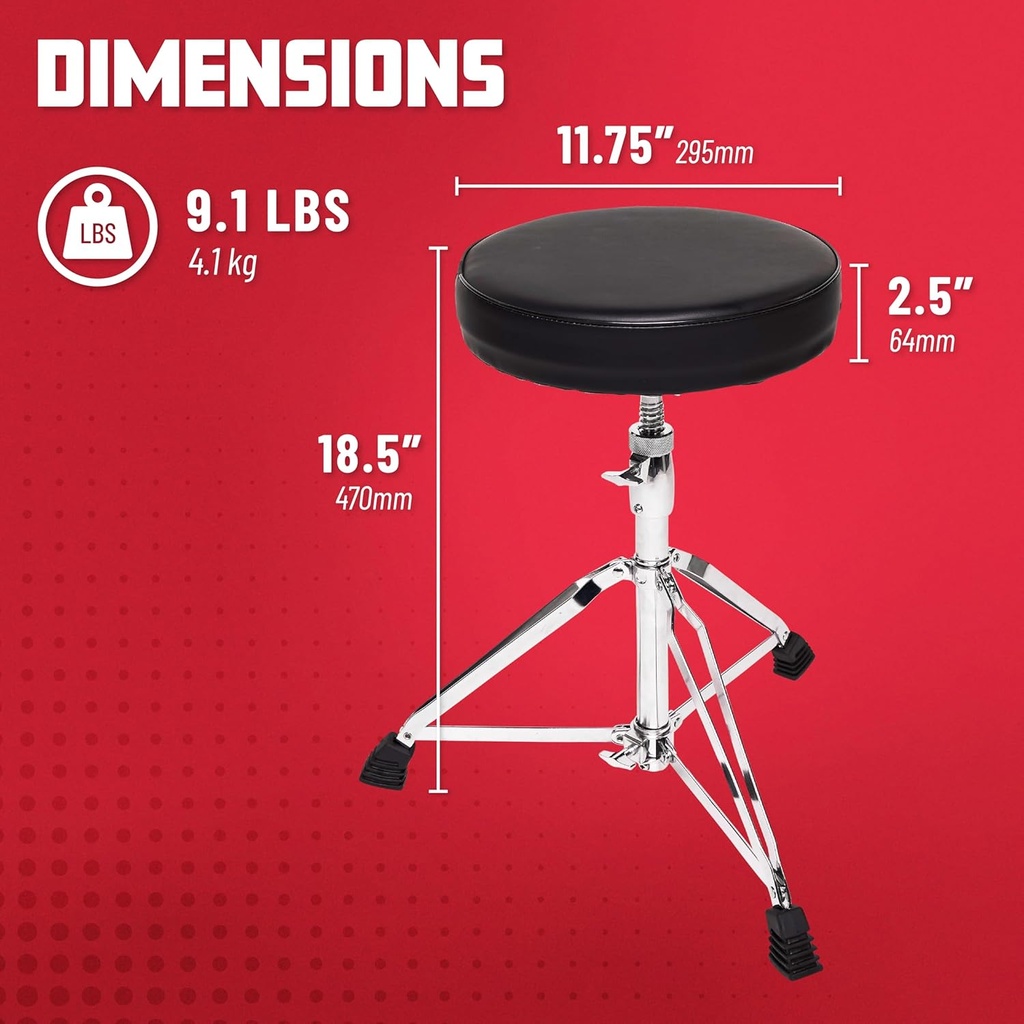 Gator GFW-DRUMTHRONE-R Round-Top Drum Throne