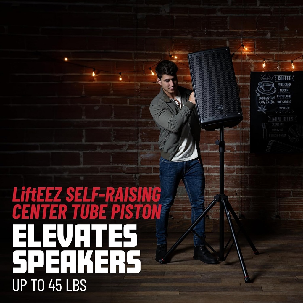 Gator GFW-SPK-3000 Aluminum Speaker Stand with Lift-EEZ Piston