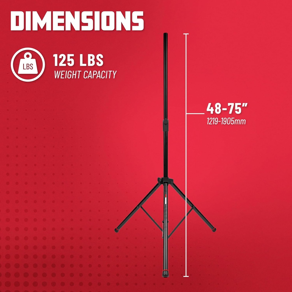 Gator GFW-SPK-3000 Aluminum Speaker Stand with Lift-EEZ Piston