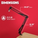 Gator GFWMICBCBM1000 Desk-Mounted Broadcast/Podcast Boom Mic Stand