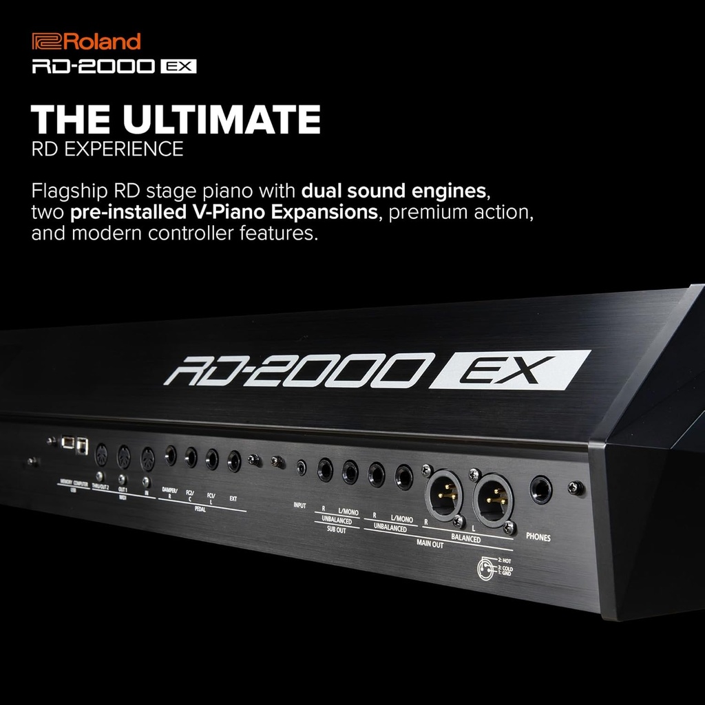 Roland RD-2000EX Roland 88-key Hammer-action Stage Piano with Dual Sound Engines