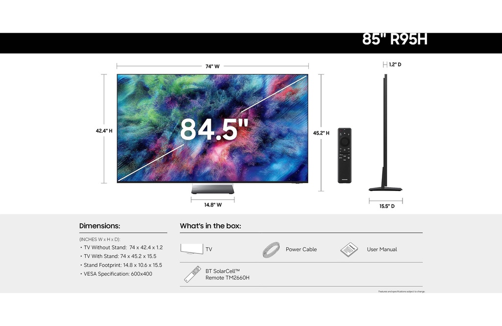 Samsung MRN85R95H 85" Micro RGB 165Hz 4K TV