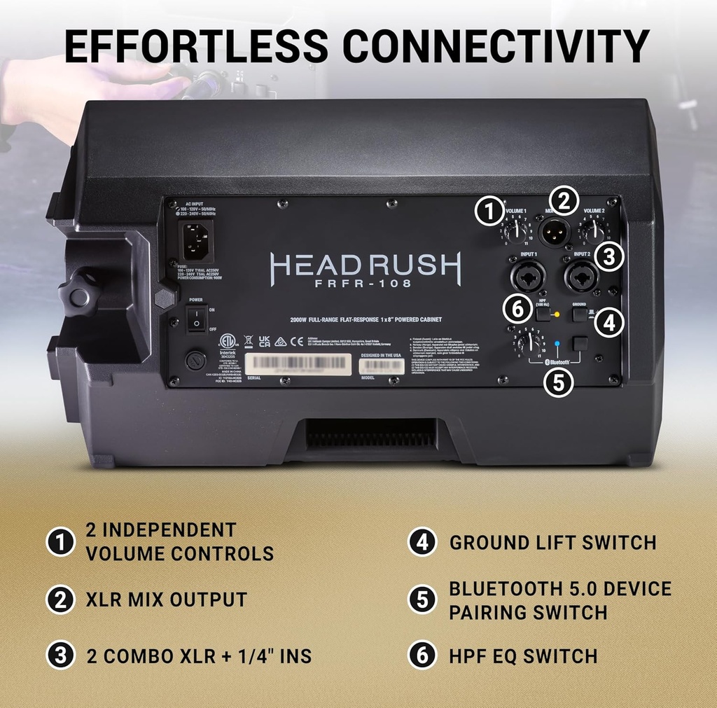 Headrush FRFR108-MK2 8" 2000W Electric and Bass Guitar Amp