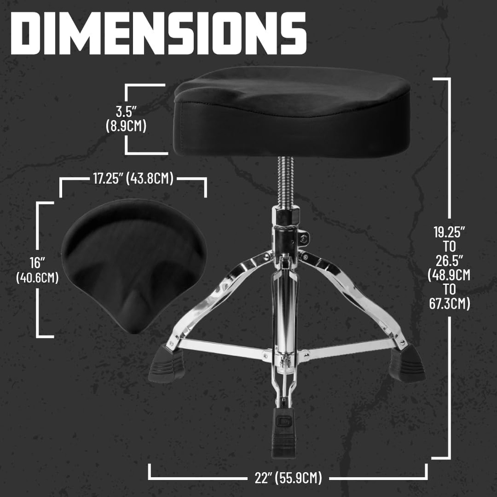 Gator GP-DTH-SSD-BK Drum Throne