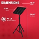 Gator GFW-UTL-MEDIATRAY2 Heavy-Duty Adjustable Media Tray Stand
