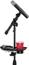 Gator GFW-MICACCTRAY Mic Stand Accessory Tray with Drink Holder and Guitar Pick Tab