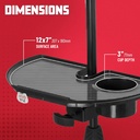 Gator GFW-MICACCTRAY Mic Stand Accessory Tray with Drink Holder and Guitar Pick Tab