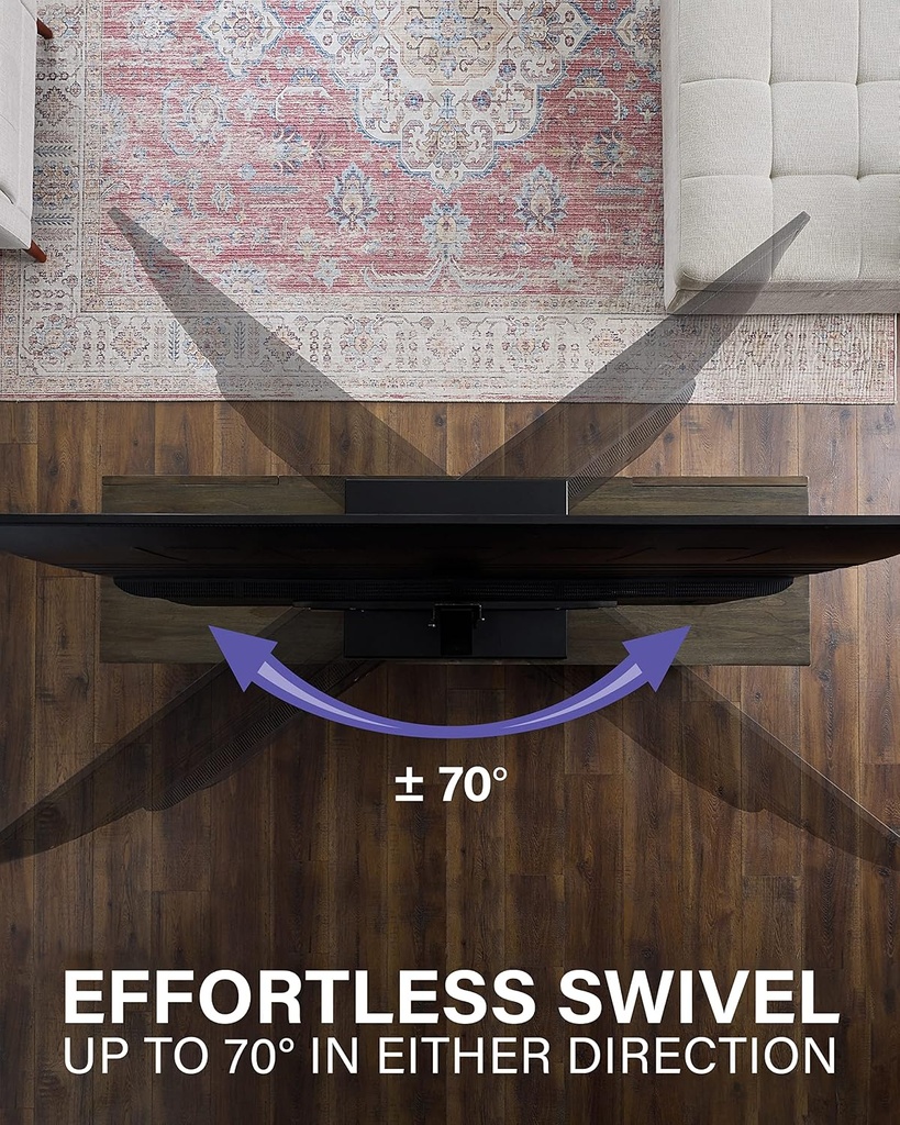 Sanus VSTV2-B2 Swivel TV Stand for TVs 40"-86"