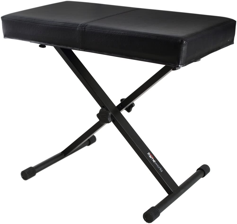Frameworks standard black keyboard bench with deluxe seat