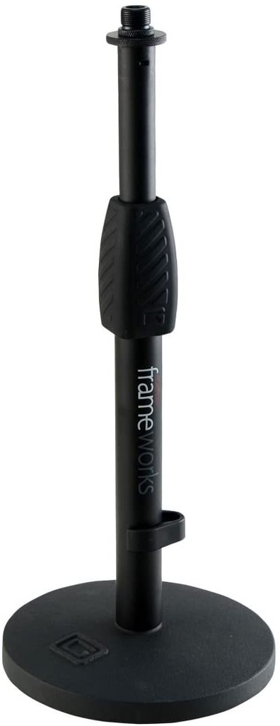 Frameworks GFW-MIC-0601 Desktop Mic Stand with 6" Round Base, Standard Twist Clutch