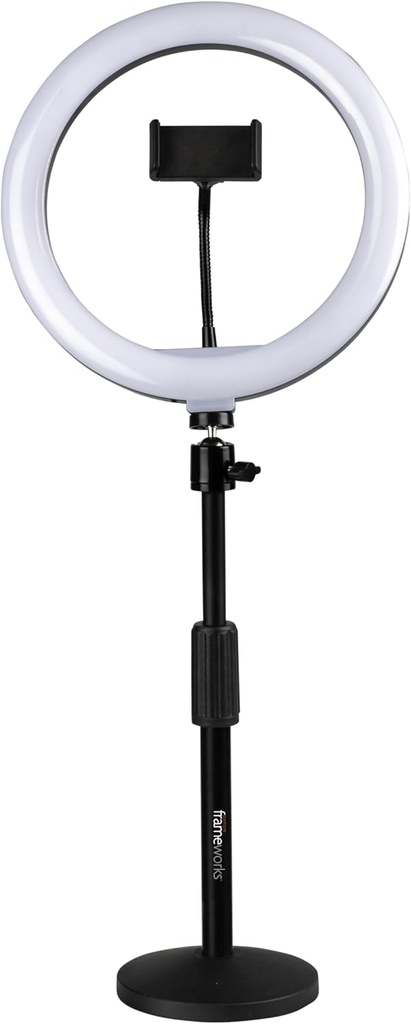 Gator Ring Light Round Base Desktop Stand W/ Phone Clamp