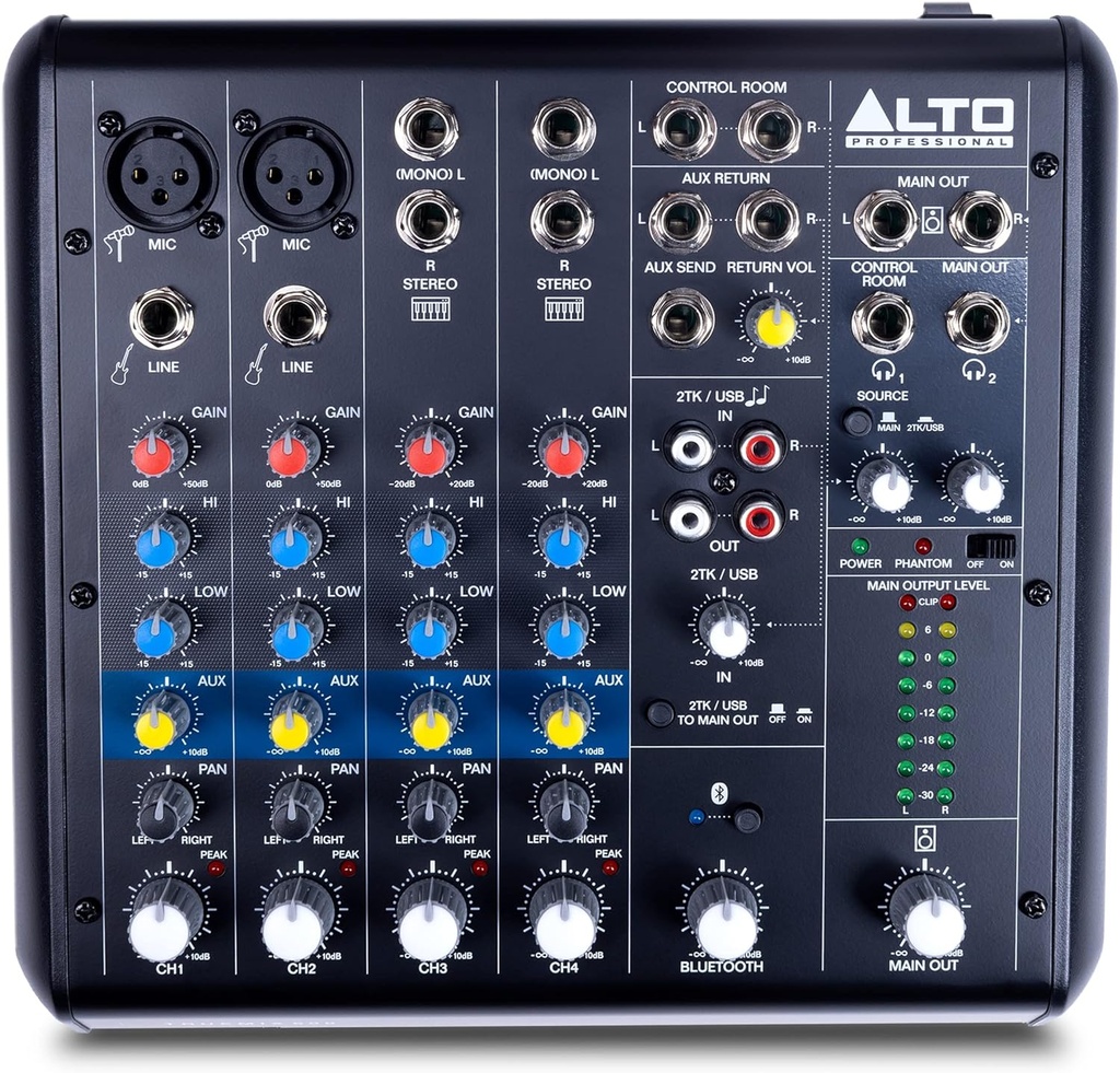 Alto TrueMix 600 6- Channel Analog Mixer w/ Bluetooth