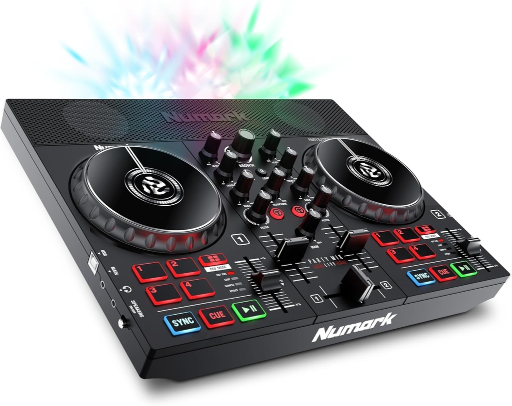 Numark Party Mix Live DJ Controller w/ Light Show & Speakers