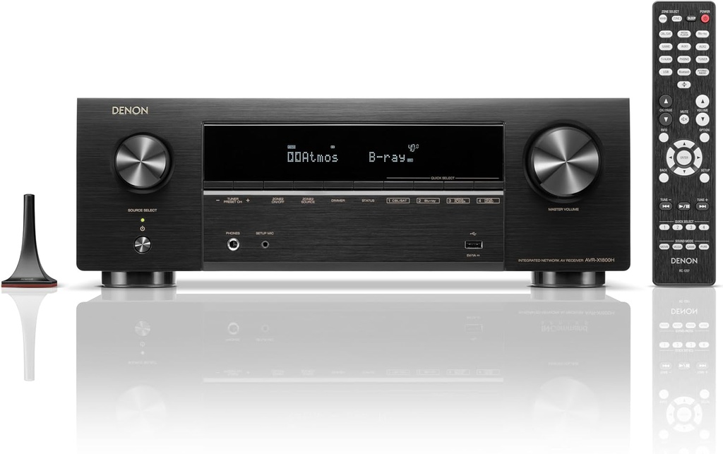 Denon AVRX1800H 7.2 Ch. 175W 8K AV Receiver with HEOS® Built-in