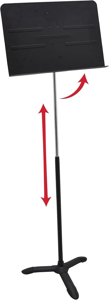 Gator GFW-MUS-1001 Heavy Duty Sheet Music Stand w/ friction Clutch Height Adjustment