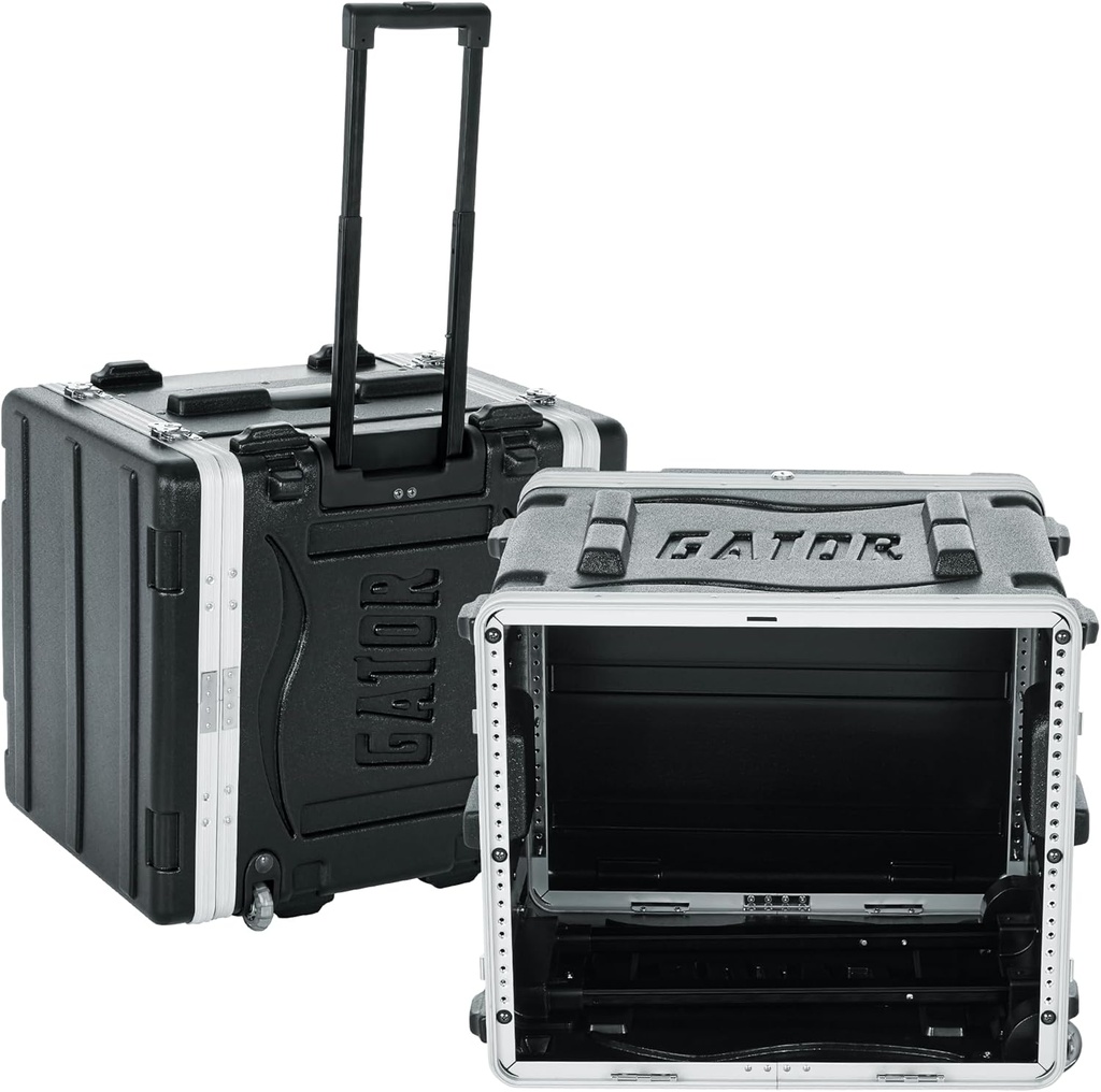 Gator GRR-8L 8U Molded Rolling Rack Case
