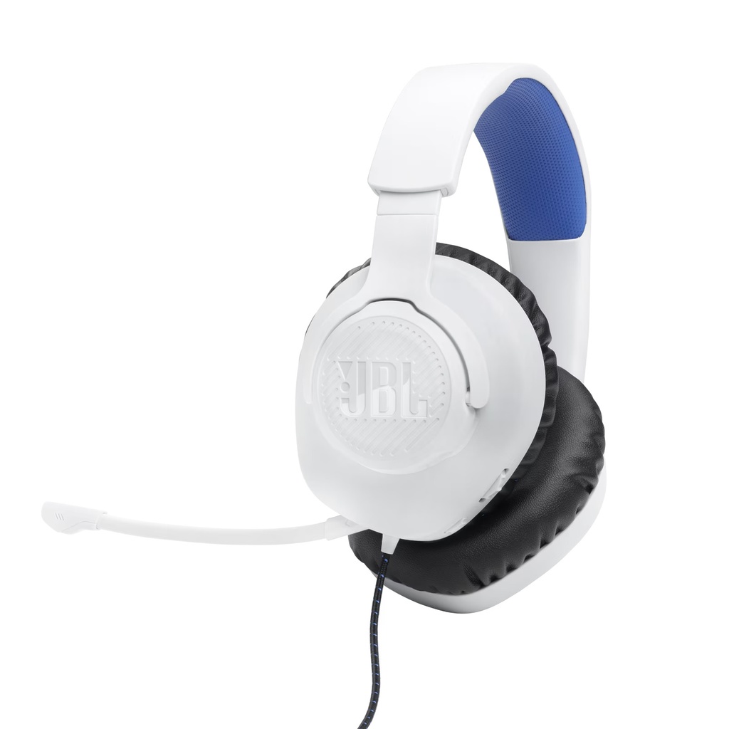 JBL Quantum 100P Playstation Wired Over-Ear Gaming Headphones (White)
