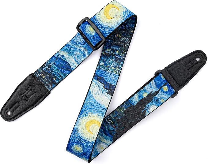 Levy's MP2MSP-001 Masterpiece Starry Night 2" Polyester Guitar Strap