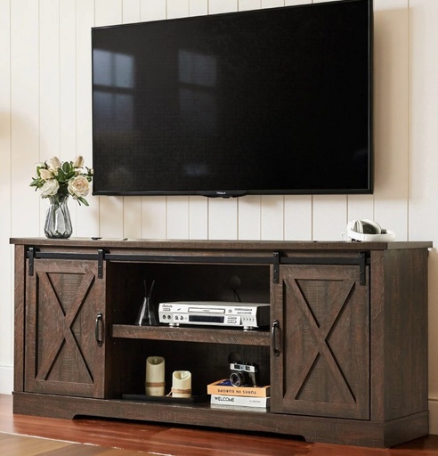 [CHHK00005] Brown Farmhouse TV Stand for TVs up to 75 Inch
