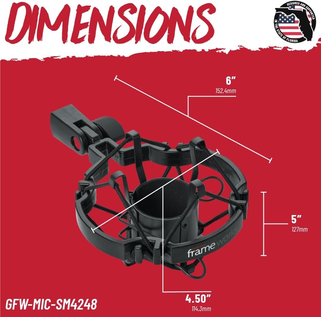 Gator GFW-MIC-SM4248 Studio Microphone Universal Shockmount
