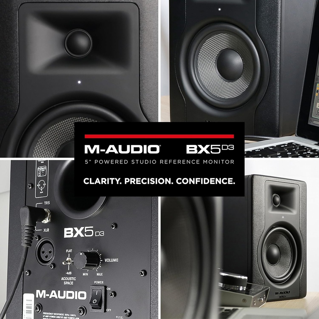 M-Audio BX5 D3 5" 2-Way 100W Powered Studio Monitors (each)