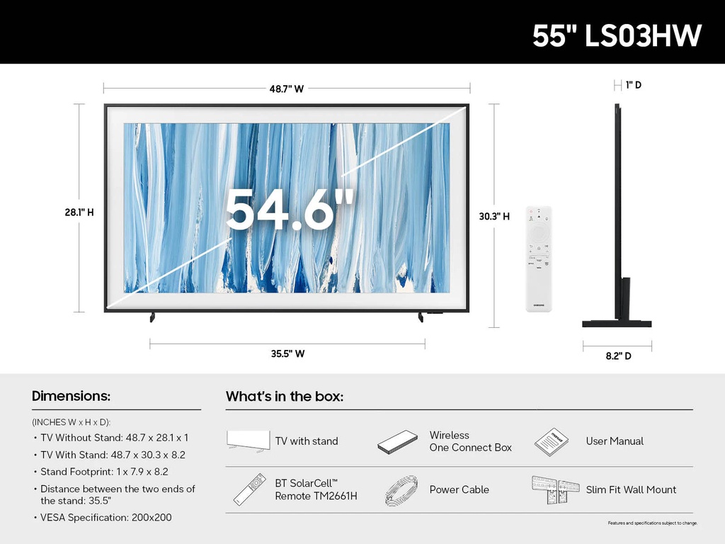Samsung QN55LS03HW 55" The Frame Pro Television