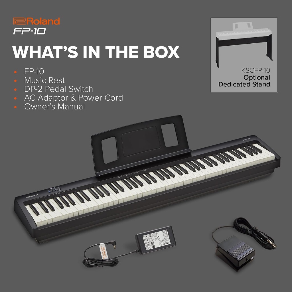 Roland FP-10 88-key Digital Keyboard with Bluetooth