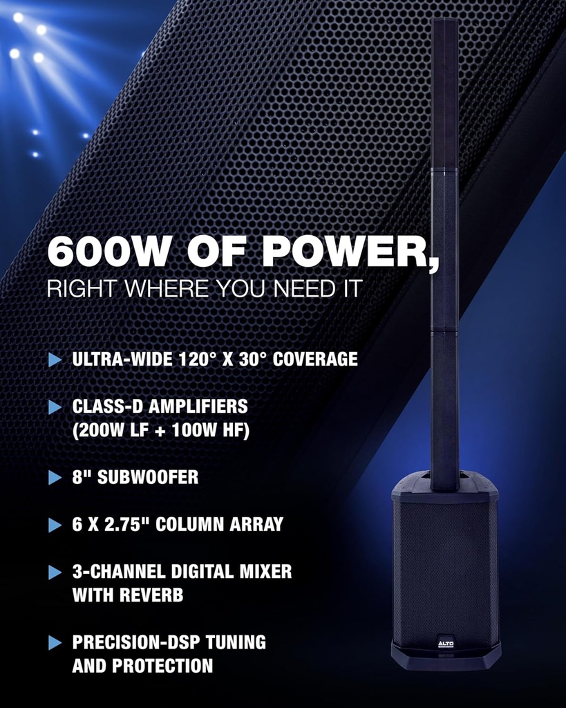 ALTO TS108C 600W Powered Column Array PA Speaker