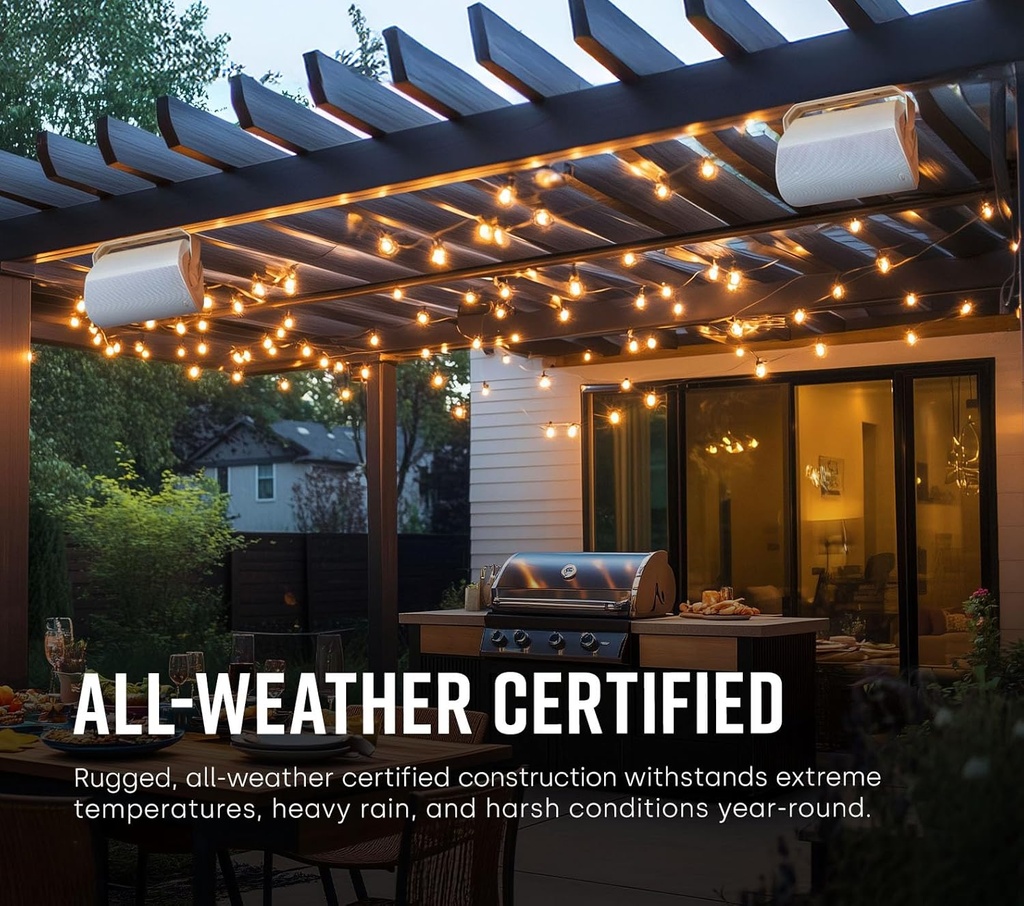 Polk Atrium 8 SDI All-Weather Single Speaker w/ Dual Tweeters (Single, White)