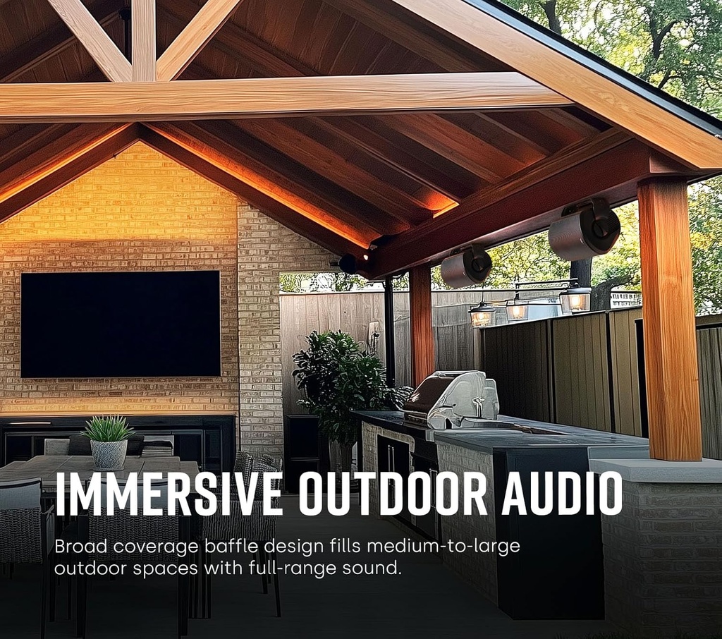 Polk Atrium 8 SDI All Weather Single Stereo Speaker (Black, Single)