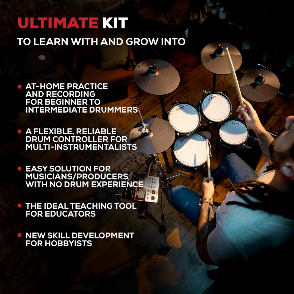 Alesis Nitro Max Kit Electric Drum Set with Quiet Mesh Pads