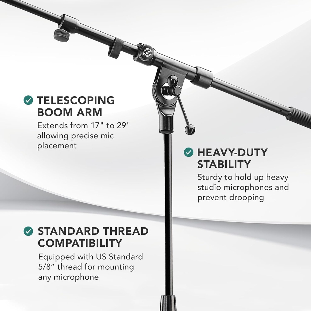 Konig & Meyer 21090.500.55 Heavy-Duty Tripod Microphone Stand (Black)
