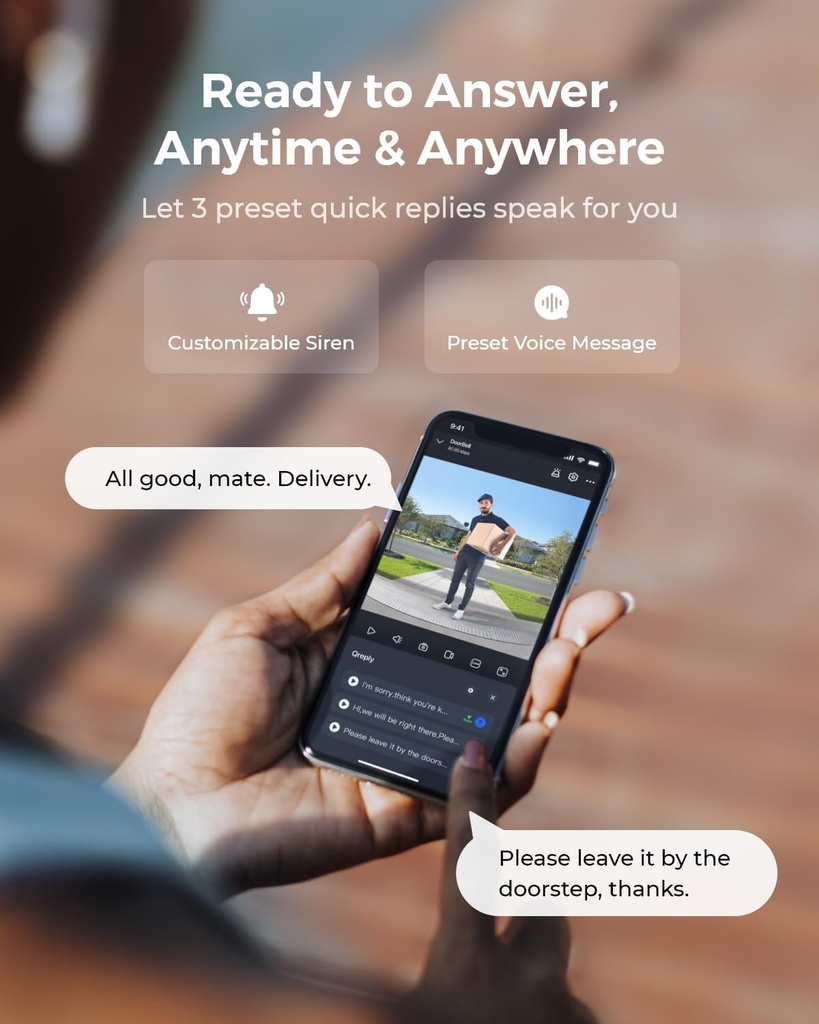 Reolink 2K Battery Video Doorbell Camera