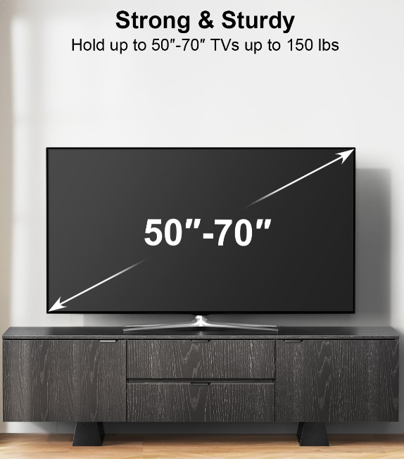 ErgoAV ERFFL4-01BB Black TV Stand