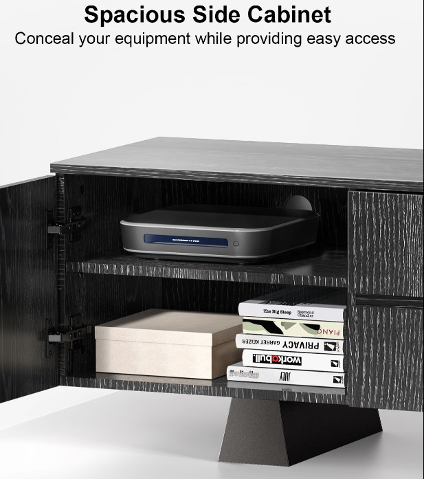 ErgoAV ERFFL4-01BB Black TV Stand