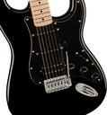 Squier Electric Guitar, Black, Maple Fingerboard, Black Pickguard