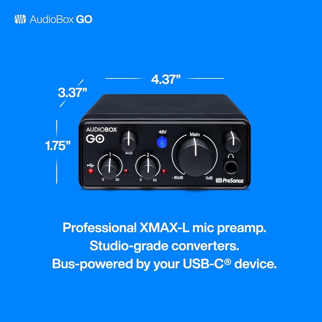 Presonus AudioBox GO USB Audio Interface