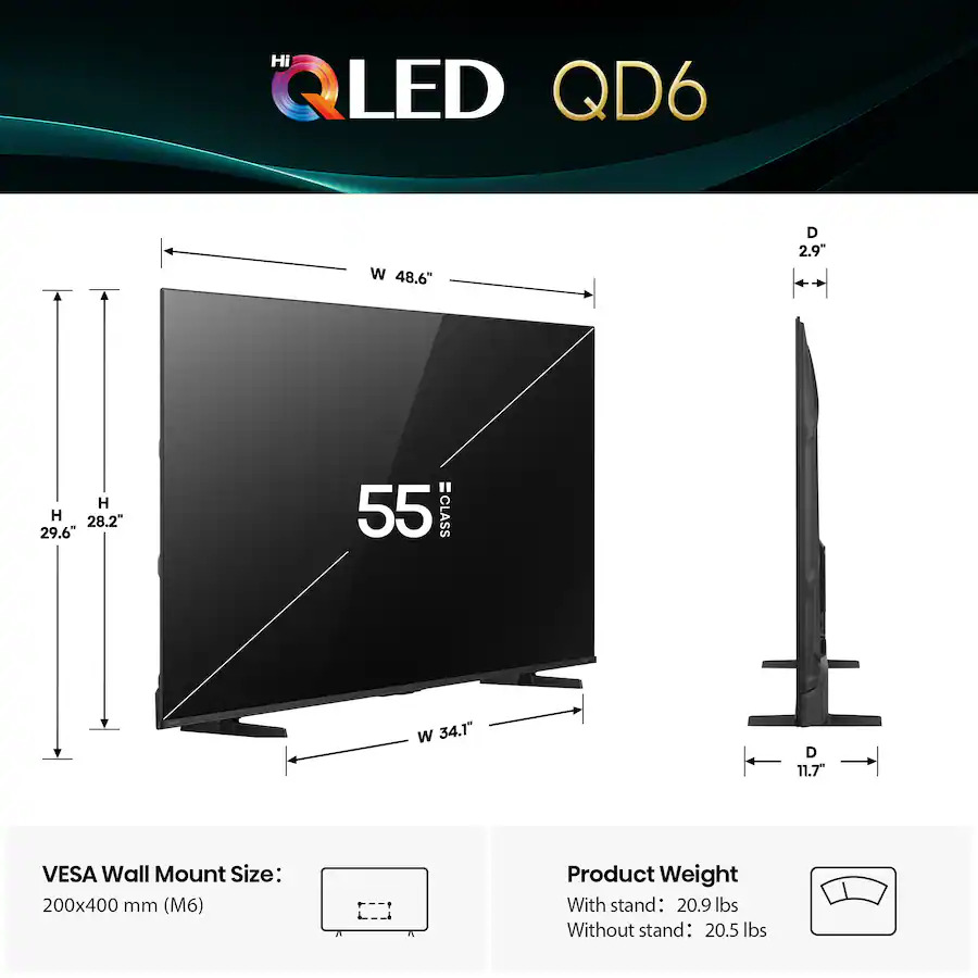 Hisense 55QD6QF 55" MiniLED 4K QLED Fire TV