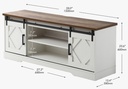 Modern Farmhouse TV Stand for up to 65" TV with Sliding Barn Door