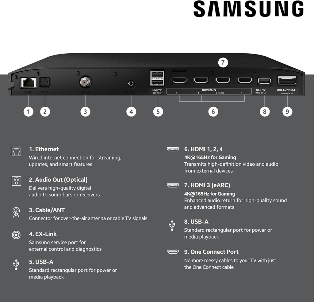 Samsung QN55S95F 55" Glare-Free OLED up to 144Hz 4K Vision AI Smart TV