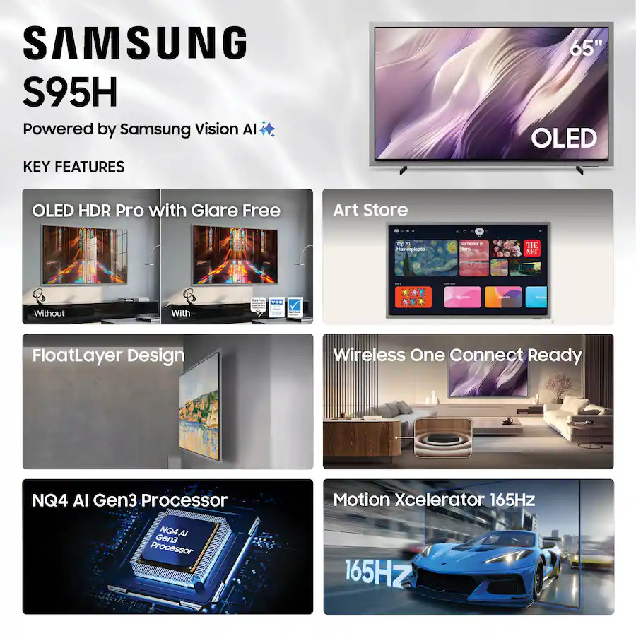 Samsung QN65S95H 65" 165Hz OLED TV