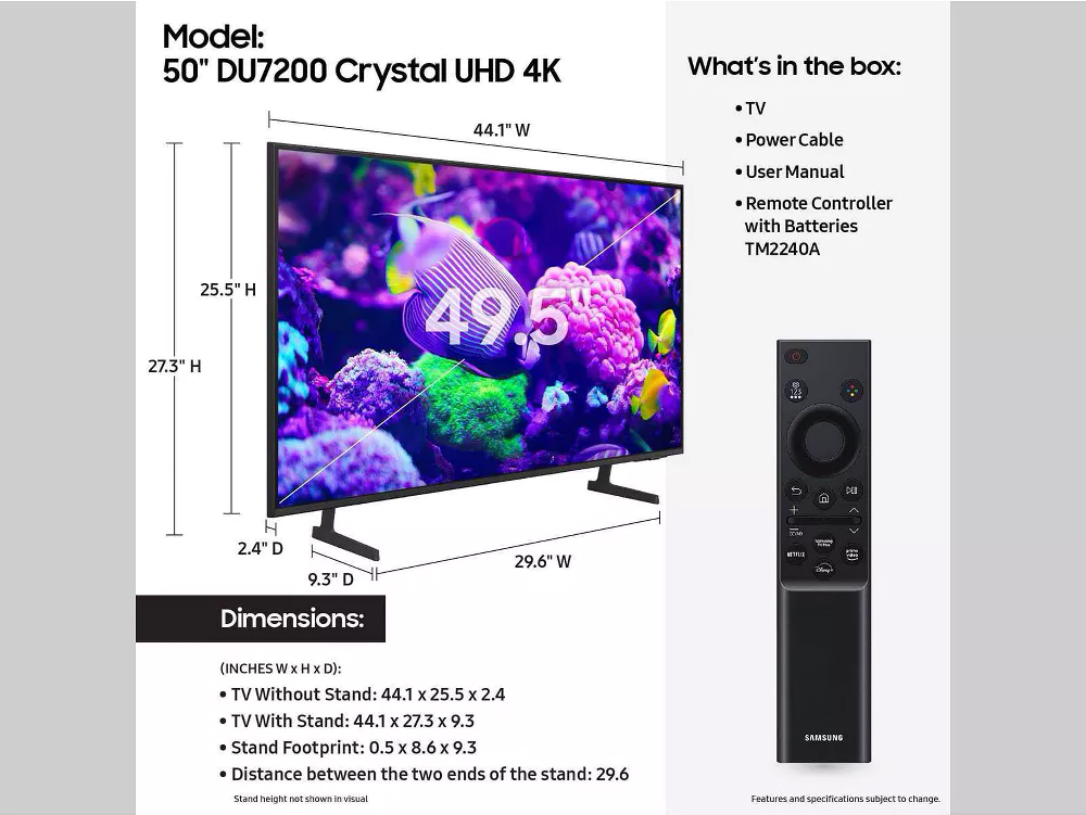 50" 4K Smart LED TV