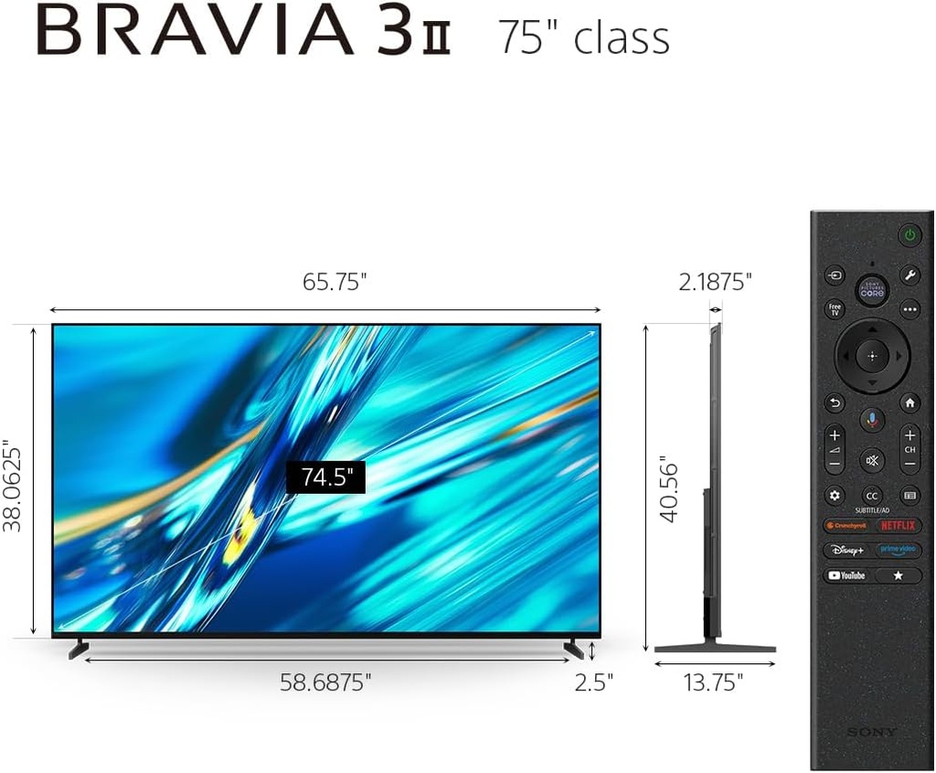 Sony K75XR30M2 75" 120Hz Anti-Glare 4K TV