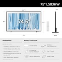 Samsung QN75LS03HW Pro 75" The Frame 144Hz QLED 4K Smart TV
