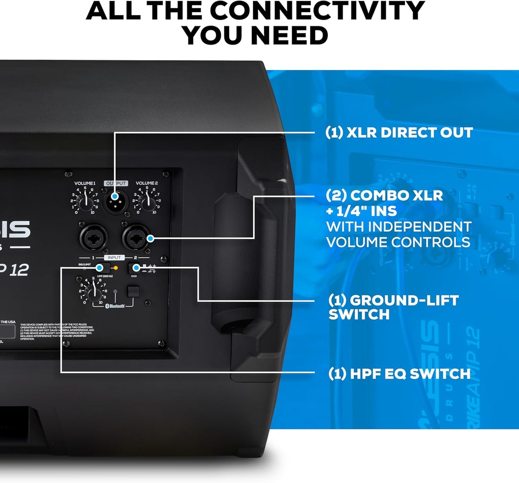 Alesis Strike Amp 12 MK2 Drum Amp Speaker for Electric Drum Set with Bluetooth