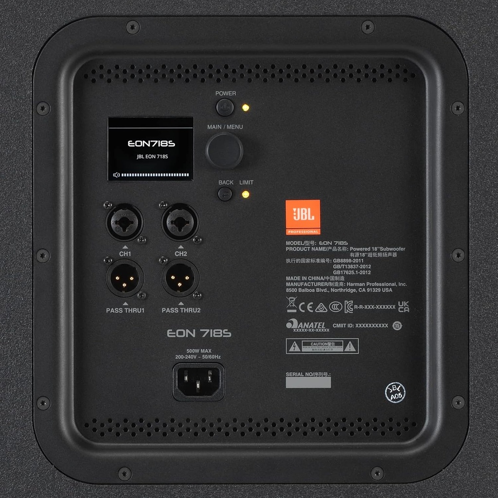 JBL EON718S 1500-watt 18" Powered PA Subwoofer with JBL Waveguide Technology and Bluetooth Integration