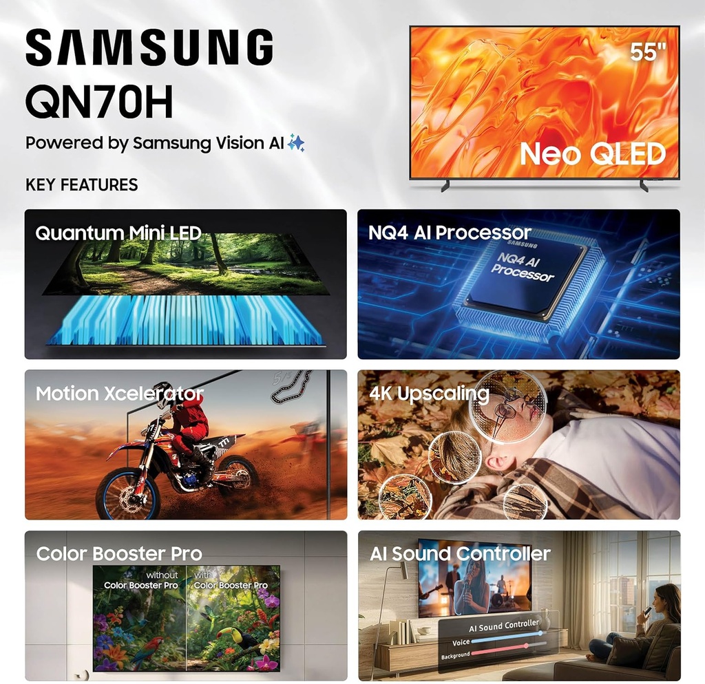 Samsung QN50QN70H 50'' Neo QLED 4K Smart TV with Vision AI